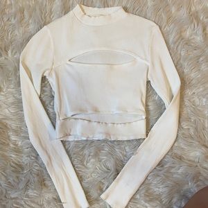 White cut out top